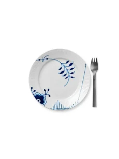 Royal Copenhagen Hvid Riflet, tallerken 19 cm
