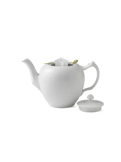 Royal Copenhagen Hvid Riflet, tekande med låg 100 cl