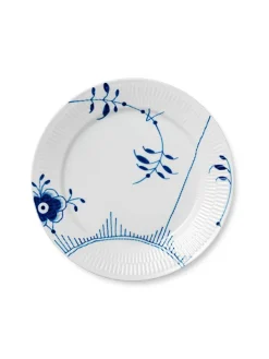 Royal Copenhagen Sort Mega Riflet, tallerken 27 cm