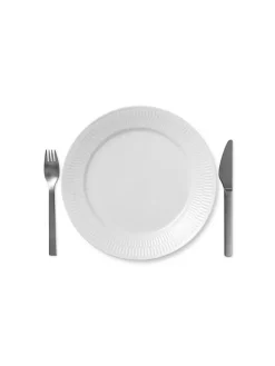 Royal Copenhagen Sort Mega Riflet, tallerken 27 cm