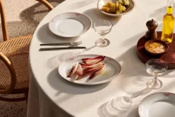 Royal Copenhagen Sort Mega Riflet, oval tallerken 28 cm