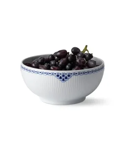 Royal Copenhagen Sort Mega Riflet, skål 18 cm