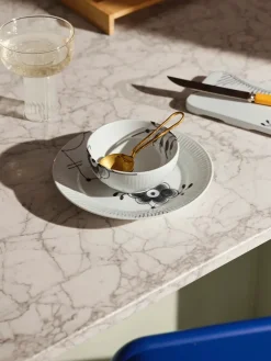 Royal Copenhagen Sort Mega Riflet, tallerken 19 cm mønster 6