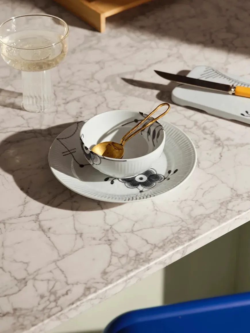 Royal Copenhagen Sort Mega Riflet, tallerken 19 cm mønster 6