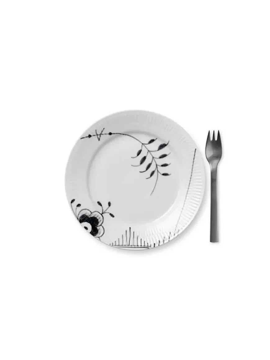 Royal Copenhagen Sort Mega Riflet, tallerken 19 cm mønster 6