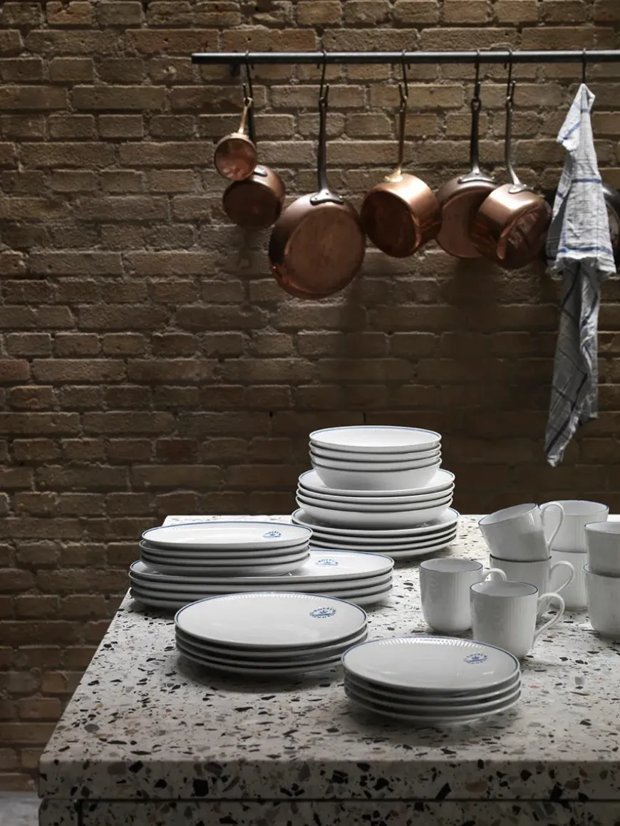 Royal Copenhagen Sort Mega Riflet, tallerken 19 cm mønster 6