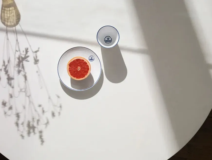 Royal Copenhagen Sort Mega Riflet, tallerken 19 cm mønster 6