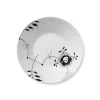 Royal Copenhagen Sort Mega Riflet, dyb tallerken 24 cm