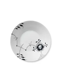 Royal Copenhagen Sort Mega Riflet, dyb tallerken 24 cm