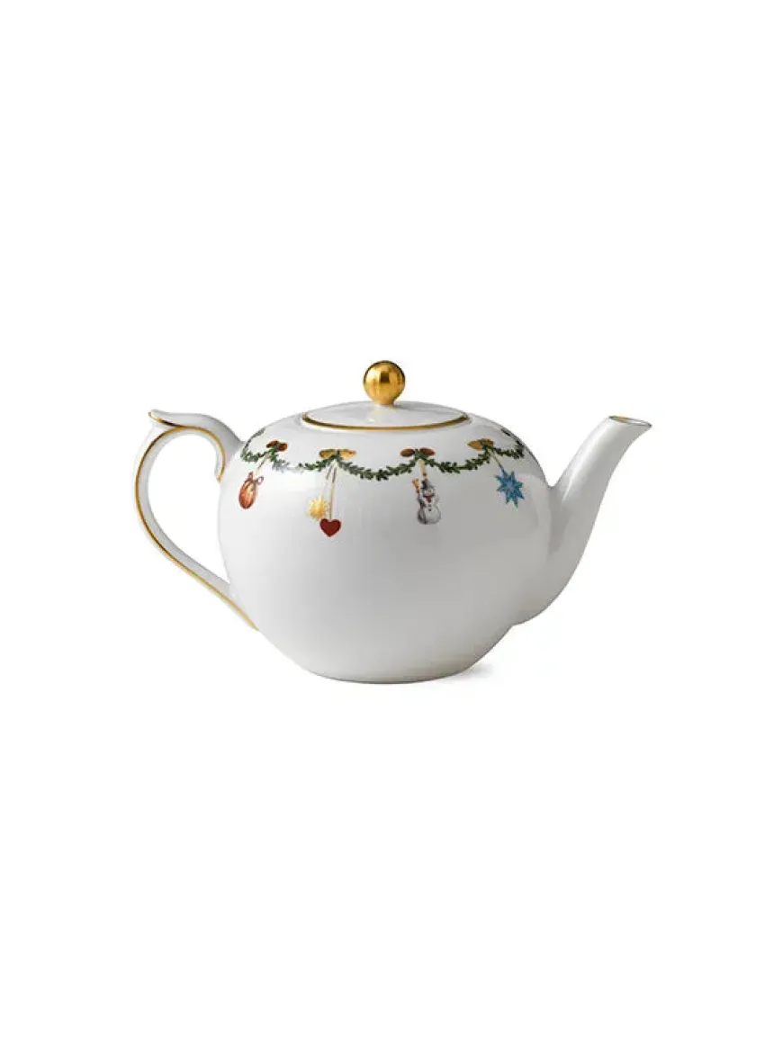 Royal Copenhagen Stjerne Riflet Jul, tekande med låg 140 cl