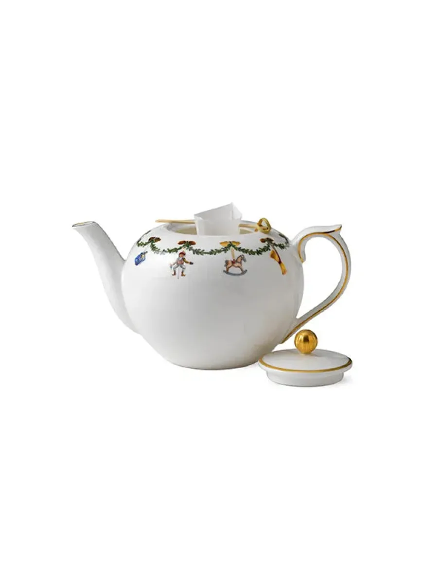 Royal Copenhagen Stjerne Riflet Jul, tekande med låg 140 cl