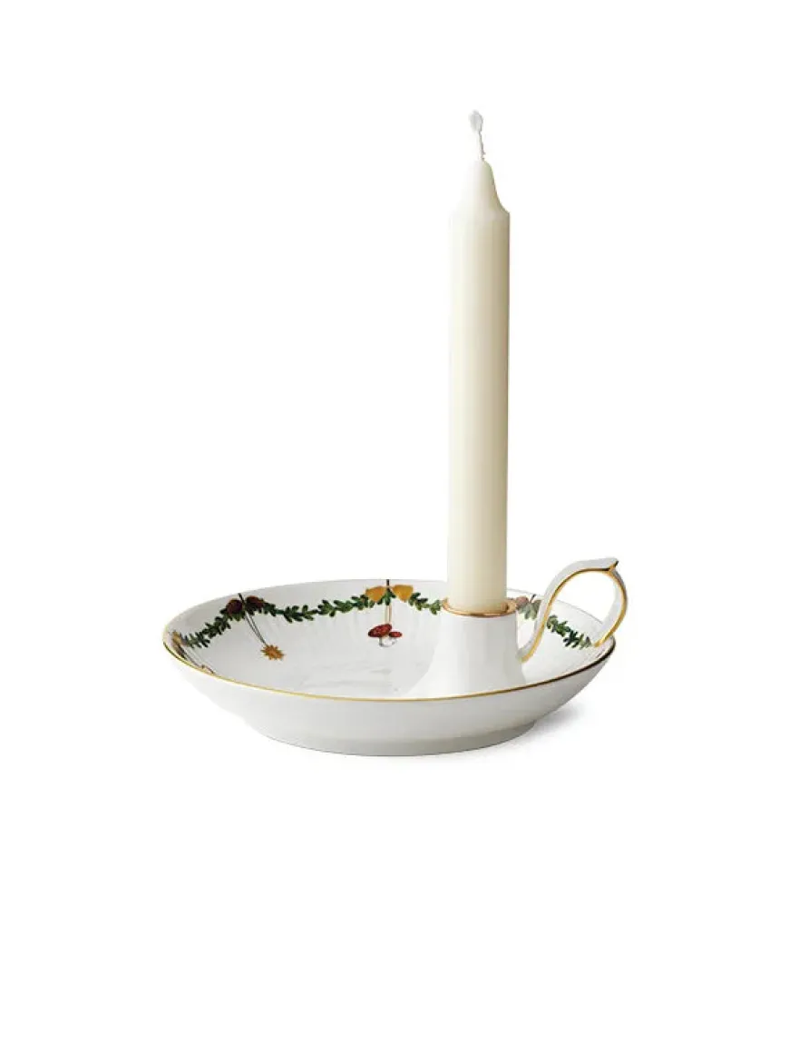 Royal Copenhagen Stjerne Riflet Jul, lysestage