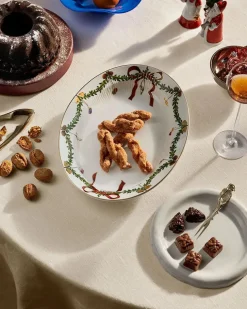 Royal Copenhagen Stjerne Riflet Jul Fad ovalt, 34 cm