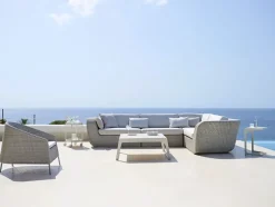 Savannah 2 pers Venstre Modulsofa, hvid/grå fra Cane-line