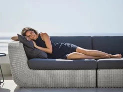 Savannah 2-pers. Højre Modulsofa, hvid/grå fra Cane-line