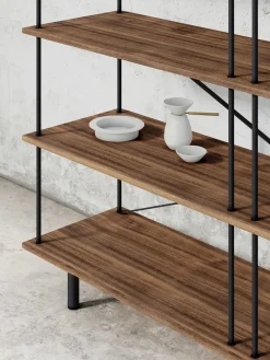 Seiton Reol 3-2 L, valnød fra Stellar Works