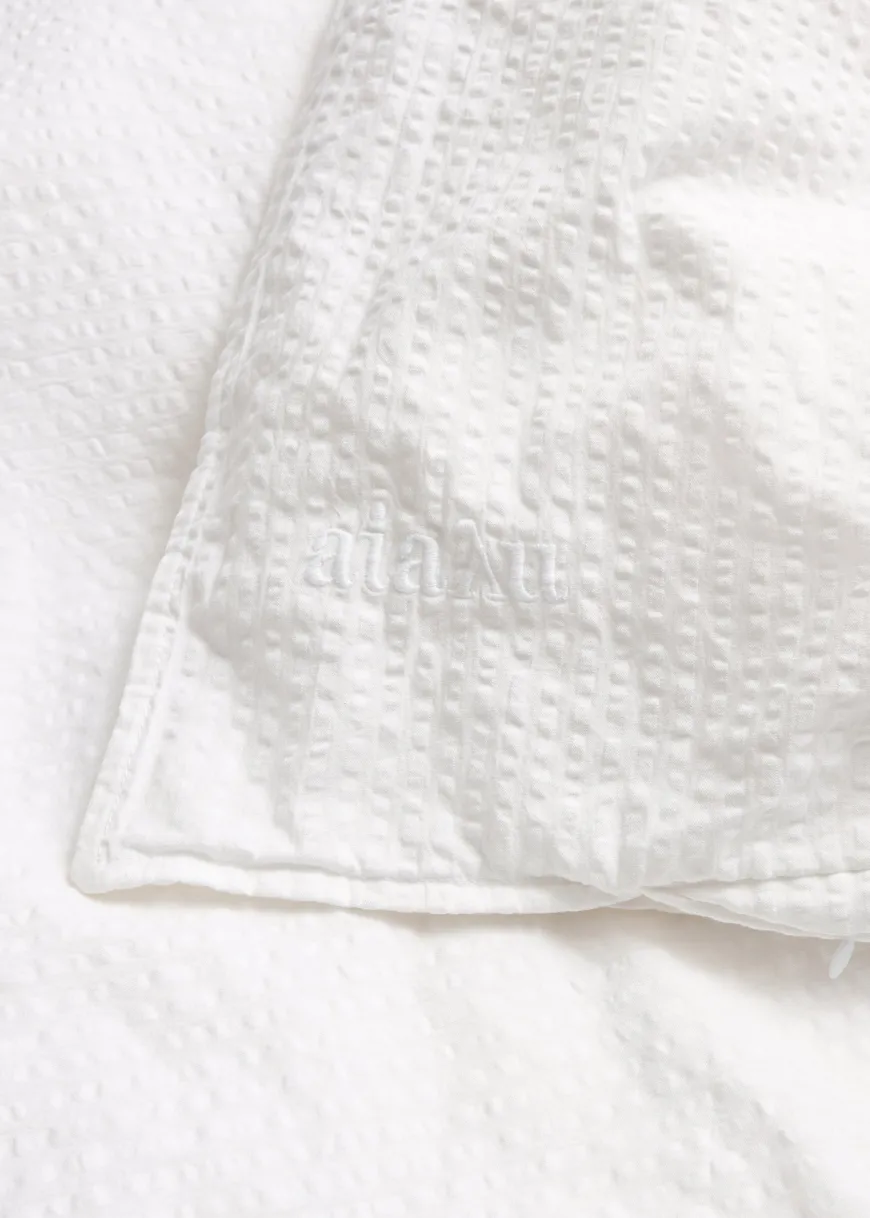 Sengelinned Seersucker - white fra Aiayu