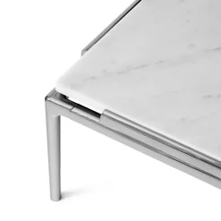 Sett LN12 Sofabord, bianco carrara marble/chrome fra &Tradition