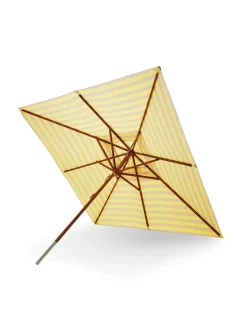 Skagerak Messina Parasol 300, Light Apricot/Green Stripes fra Fritz Hansen
