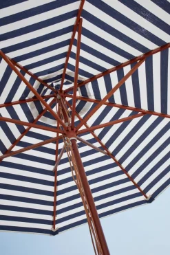 Skagerak Messina Parasol Ø270, Dark Blue Stripes fra Fritz Hansen