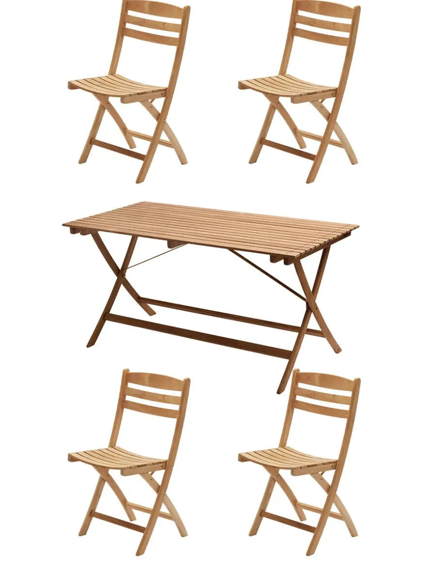 Skagerak Selandia Sæt, 2 armstole og bord 75 fra Fritz Hansen