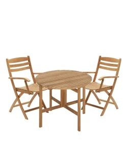 Skagerak Selandia Sæt, 2 stole og bord 75 fra Fritz Hansen