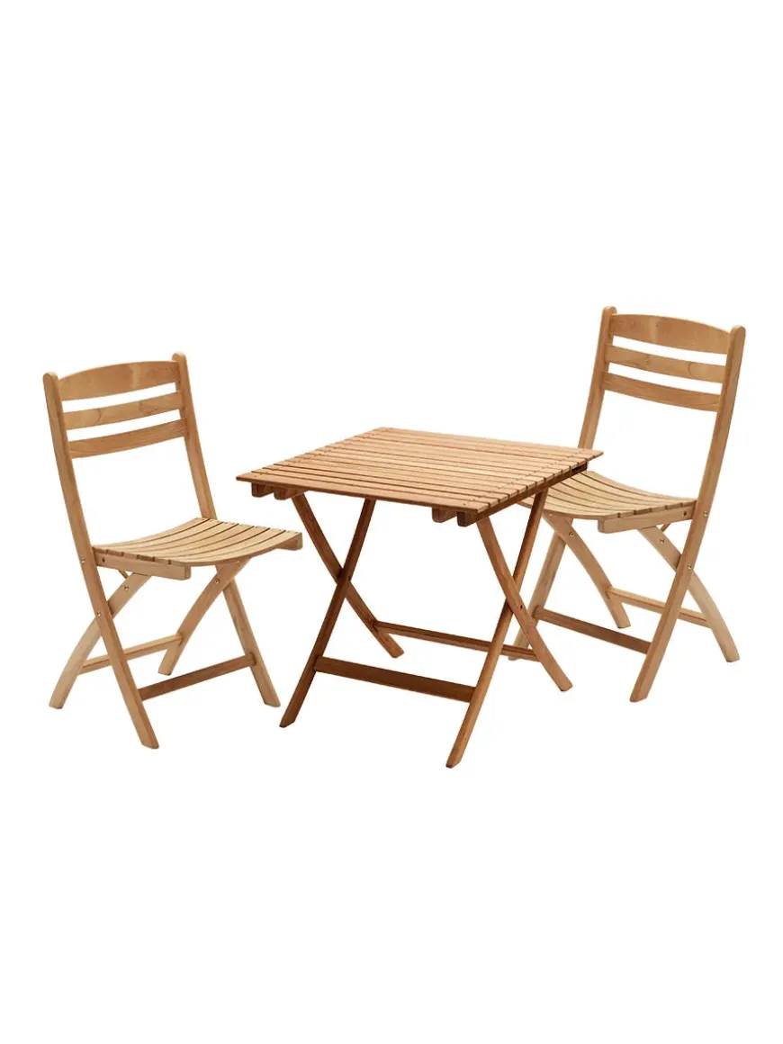 Skagerak Selandia Sæt, 2 stole og bord 75 fra Fritz Hansen