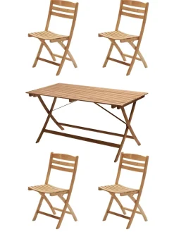 Skagerak Selandia Sæt, 4 stole og bord 147 fra Fritz Hansen