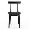 Skinny wooden chair, ash/black fra Nine