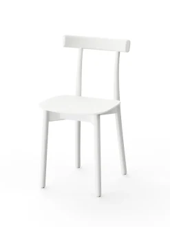 Skinny wooden chair, ash/white fra Nine