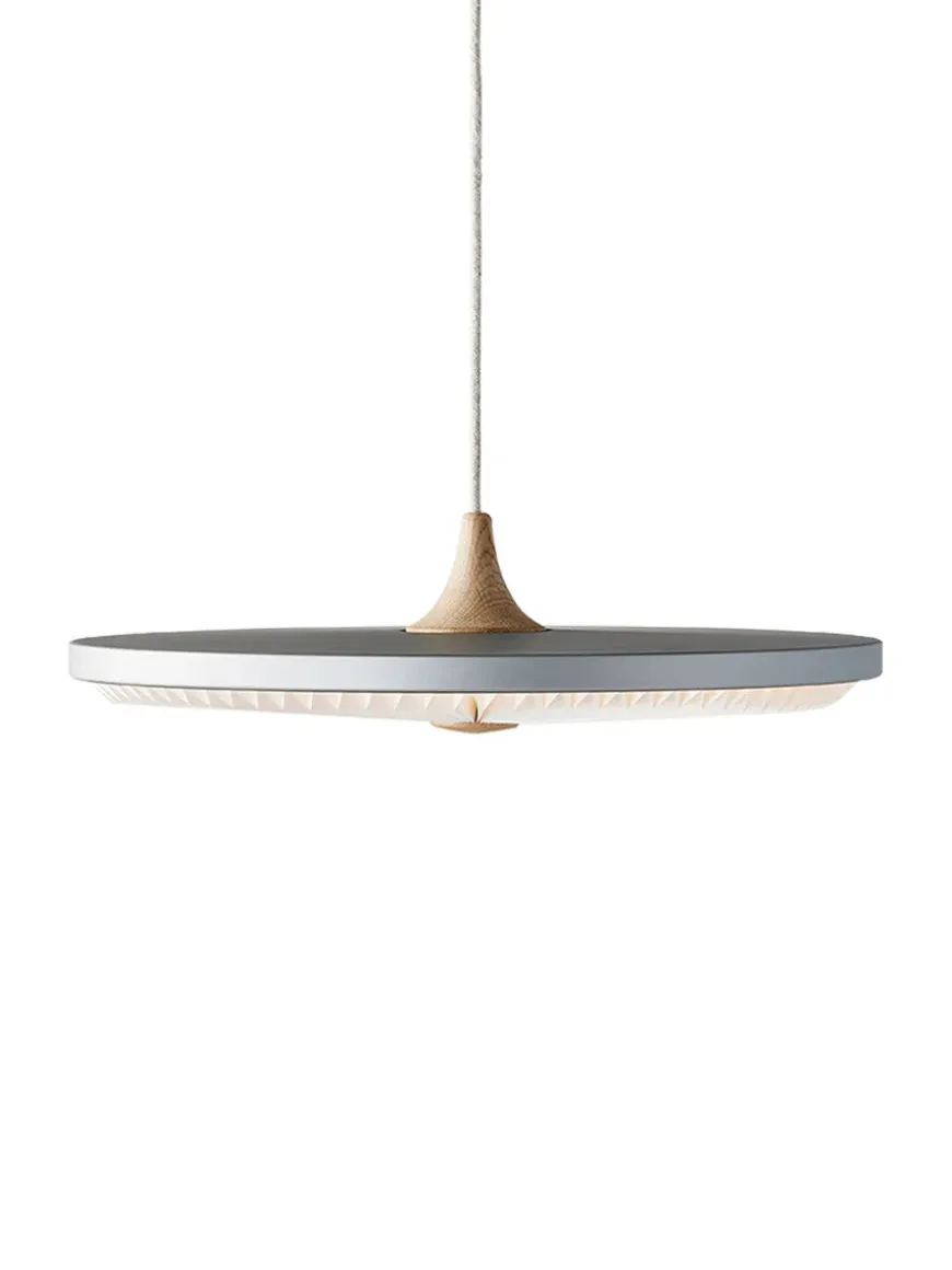 Soleil pendel medium, lys eg, papir skærm fra Le Klint