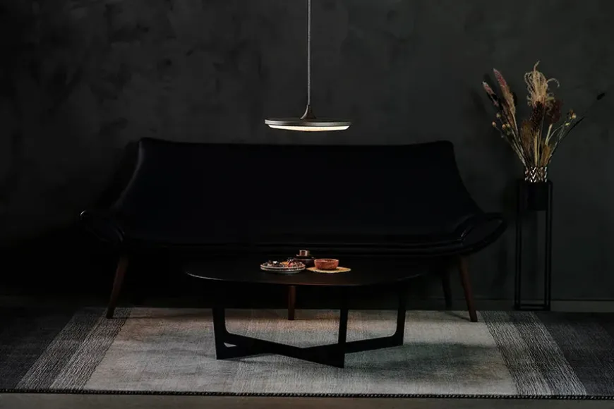 Soleil pendel small, lys eg, plast skærm fra Le Klint