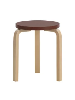 Stool 60, yellow lacquered fra Artek