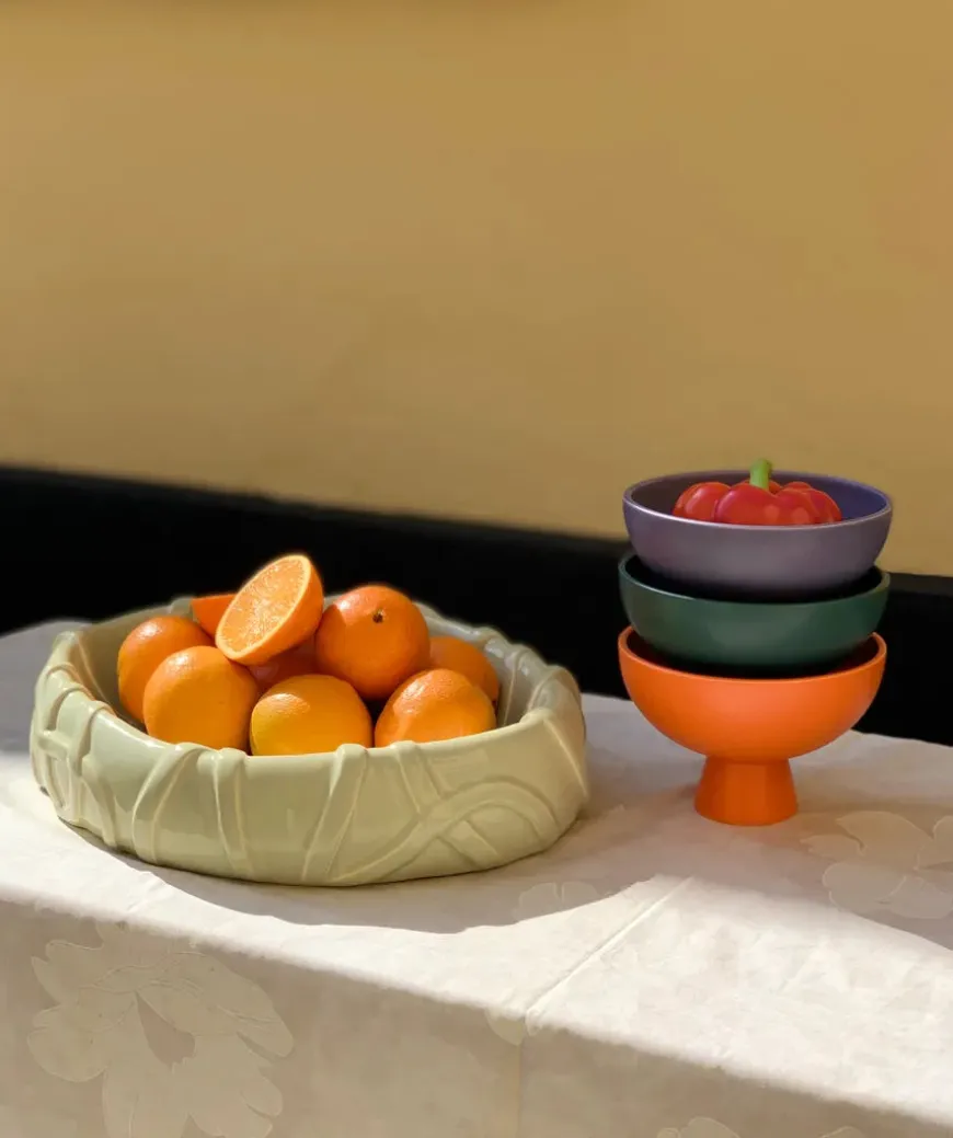 Strøm Skål, vibrant orange fra raawii