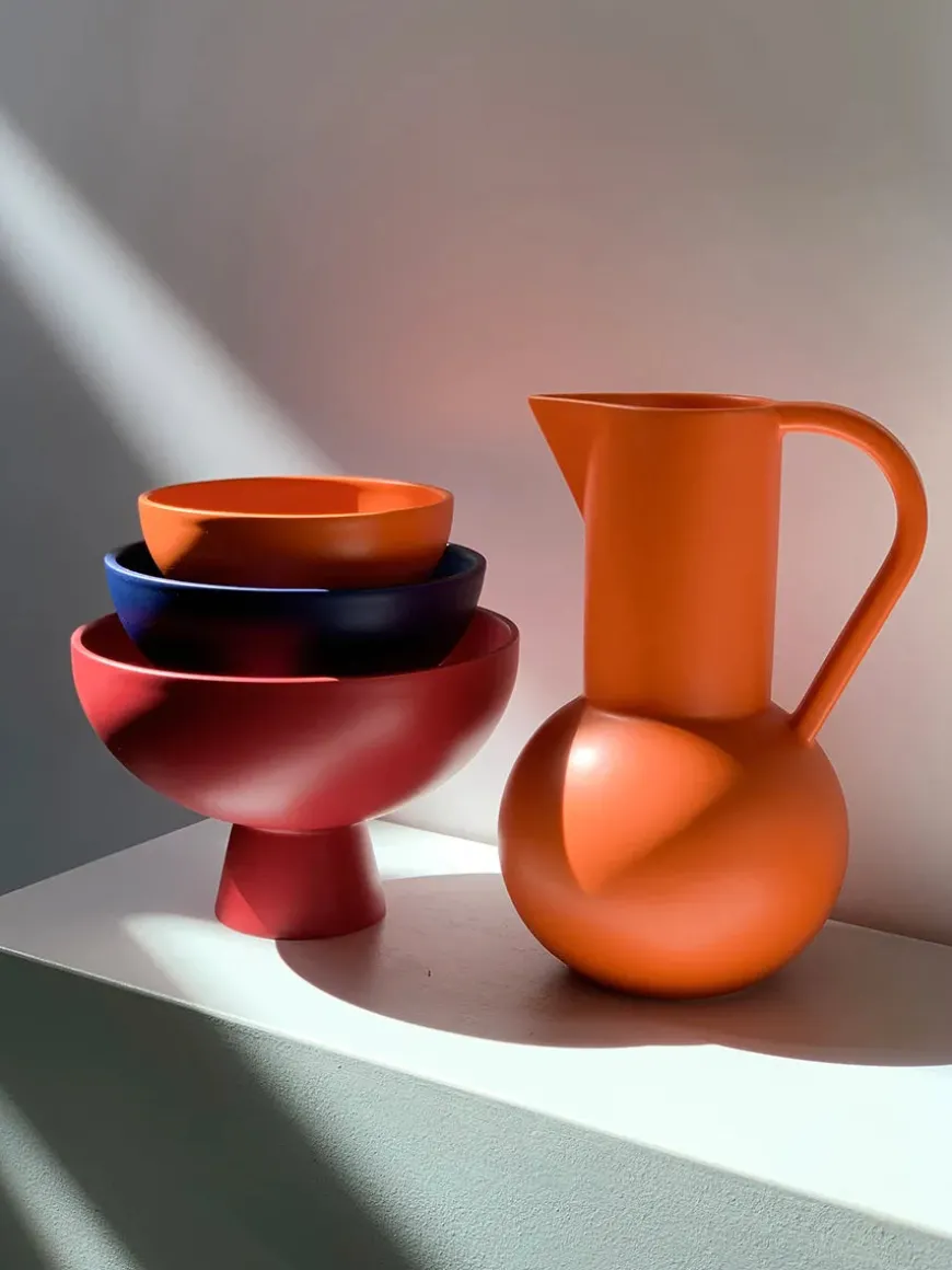 Strøm Skål, vibrant orange fra raawii