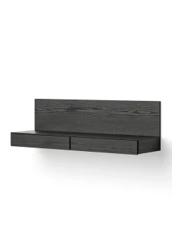 Tana Wall Mounted Media Module, black stained oak fra New Works