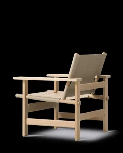The Canvas Chair, lys olieret eg natur canvas af Børge Mogensen