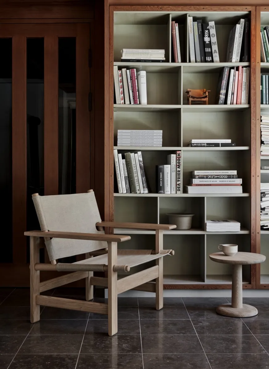 The Canvas Chair, sæbebehandlet eg natur canvas af Børge Mogensen