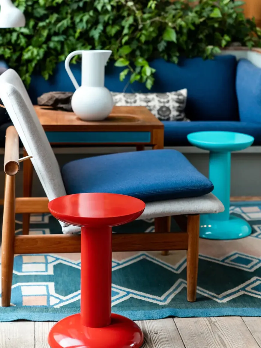 Thing Sidebord/Skammel, turquoise fra raawii