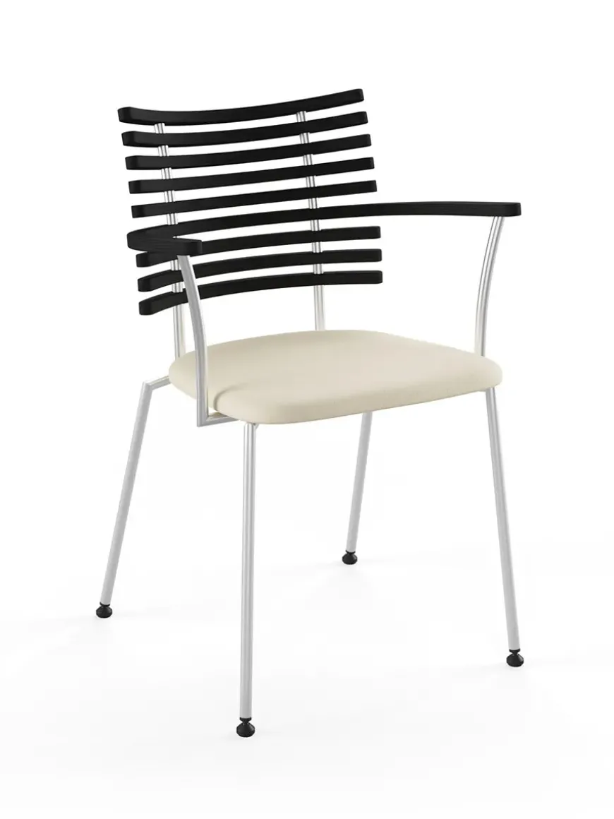 Tiger Armstol, sort læder fra Naver Collection