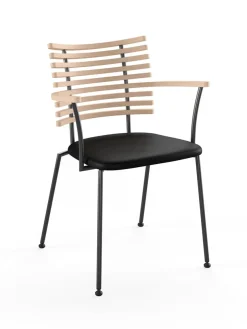 Tiger Armstol, sort læder fra Naver Collection