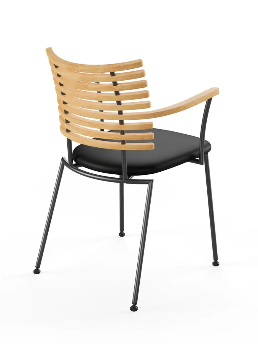 Tiger Armstol, sort læder fra Naver Collection