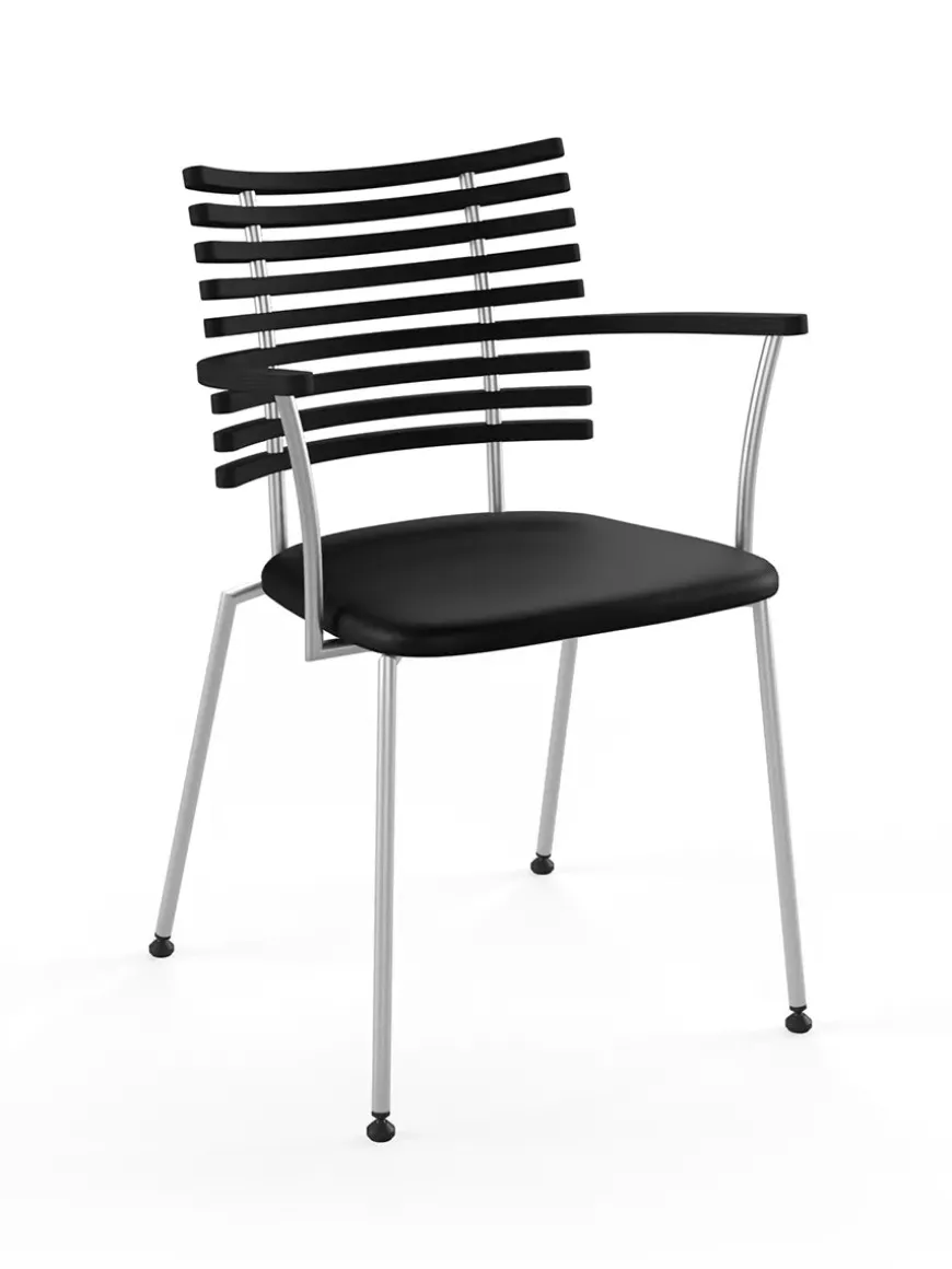 Tiger Armstol, sort læder fra Naver Collection