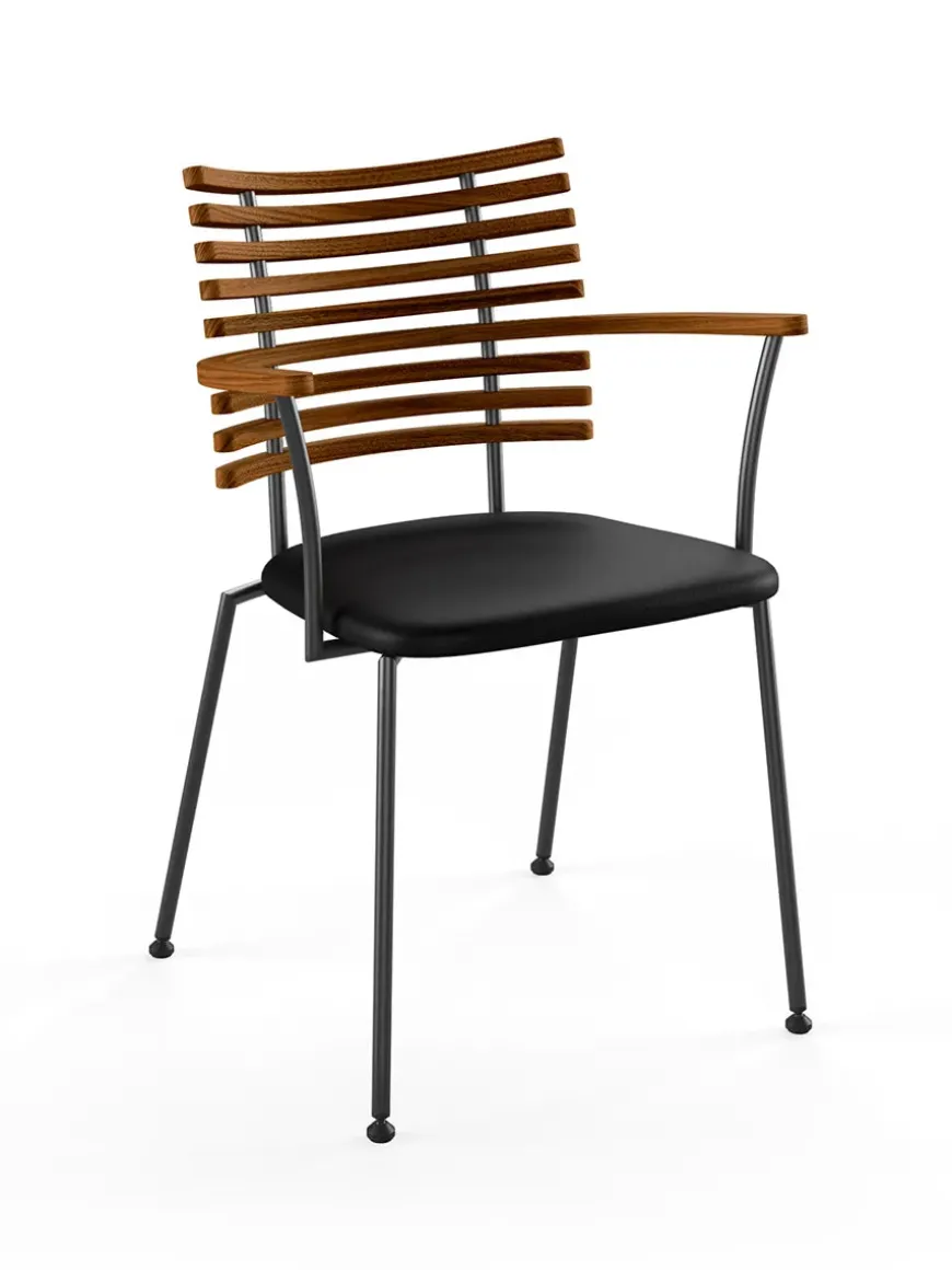 Tiger Armstol, sort læder fra Naver Collection