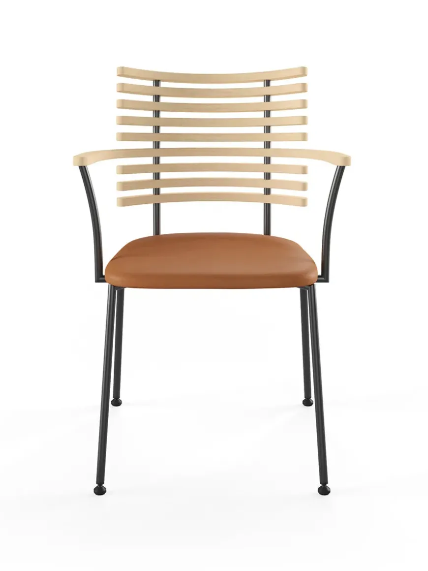 Tiger Armstol, sort læder fra Naver Collection