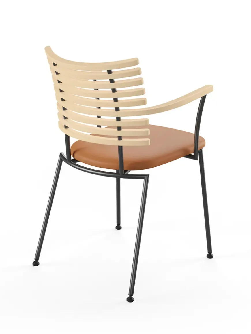 Tiger Armstol, sort læder fra Naver Collection