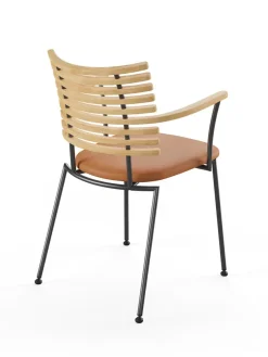 Tiger Armstol, sort læder fra Naver Collection