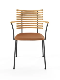 Tiger Armstol, sort læder fra Naver Collection