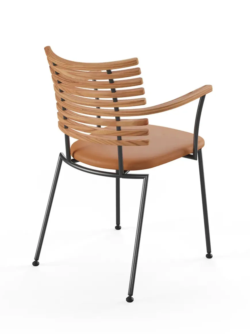 Tiger Armstol, sort læder fra Naver Collection