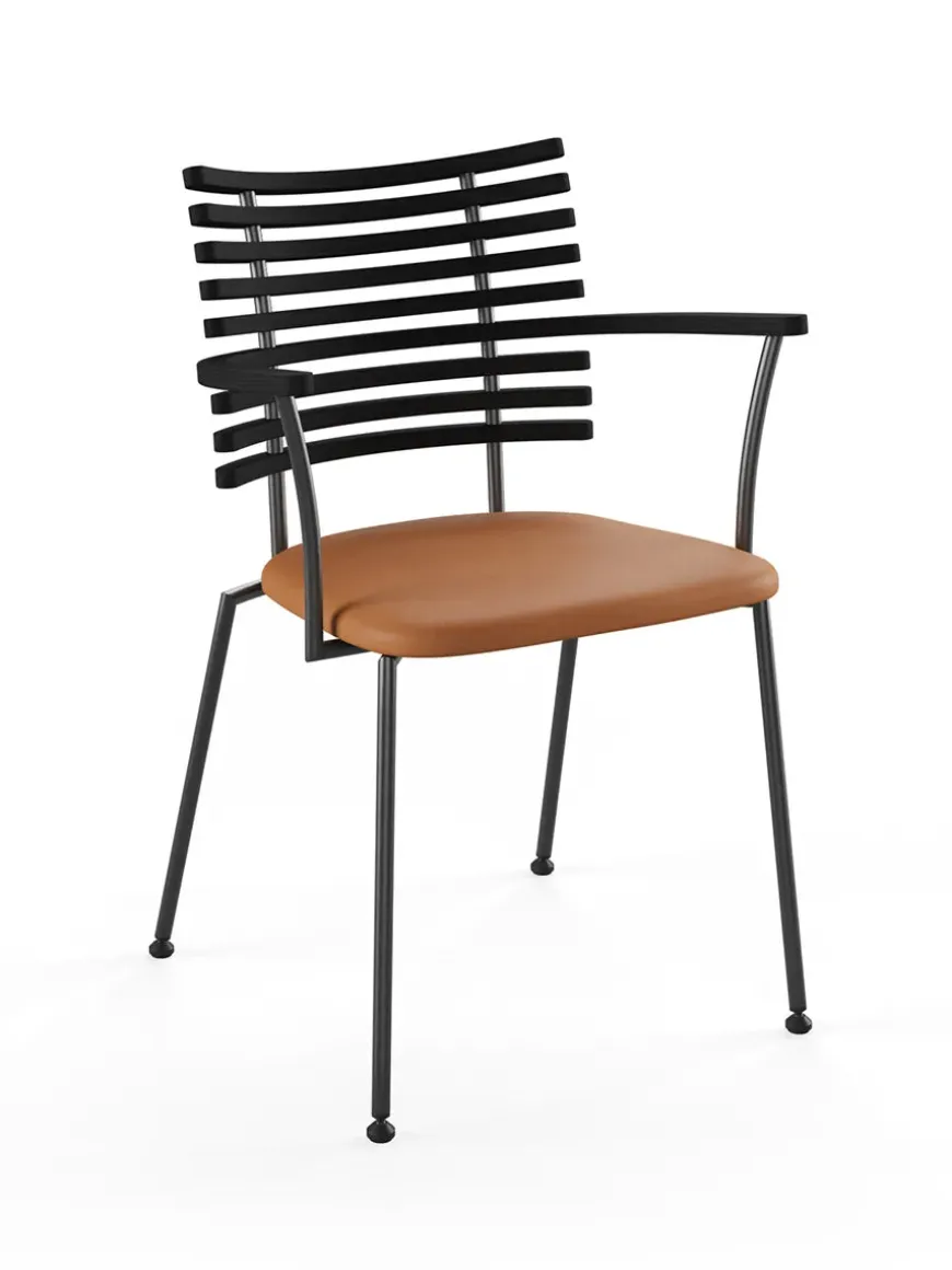 Tiger Armstol, sort læder fra Naver Collection